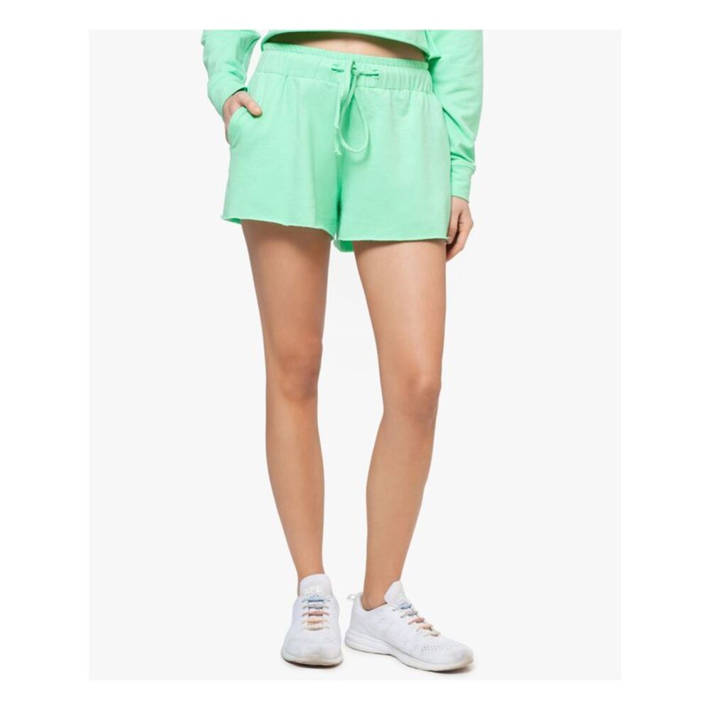 BAM BY BETSY & ADAM Womens Green Short Length Raw Hem, Pull-on Shorts L